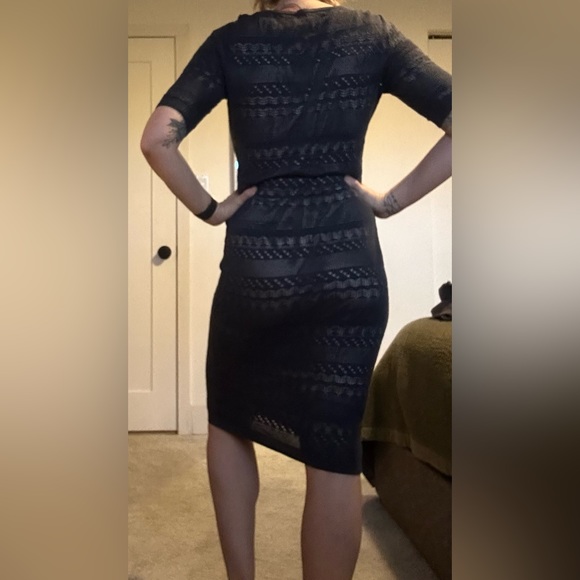 COPY - Blue dress with nude slip - Picture 6 of 7